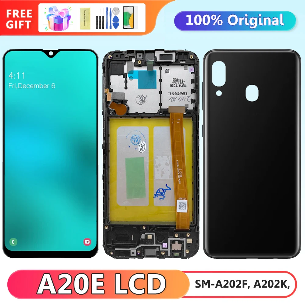 

A20E Display Screen Replacement, for Samsung Galaxy A20e A202 A202F A202K Lcd Display Touch Screen Digitizer with Frame Assembly