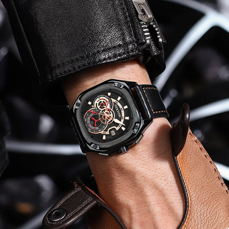 Светящиеся водонепроницаемые мужские часы высококачественные кварцевые