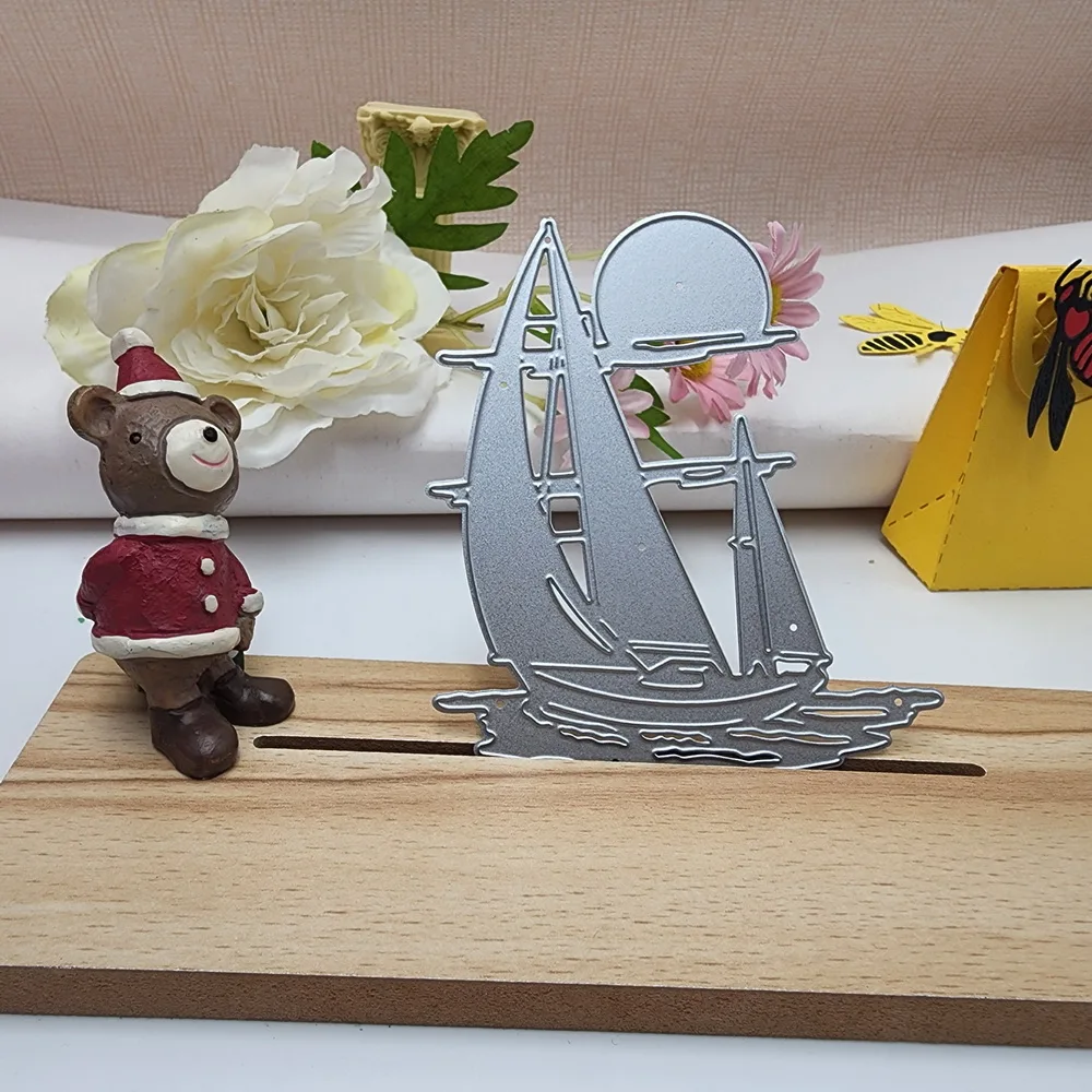 Вырубные штампы с изображением корабля металлическая зеркальная
