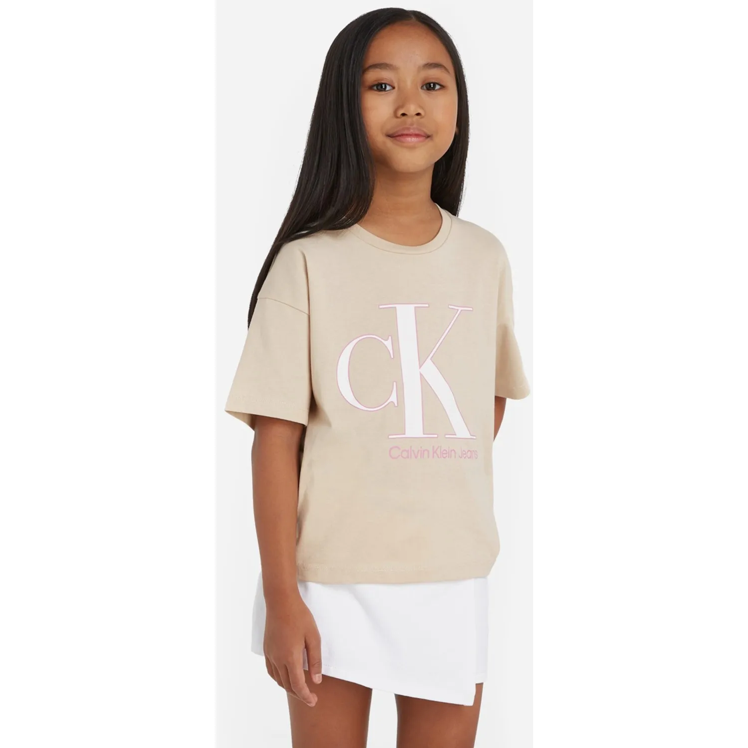 Calvin Klein Однотонная бежевая