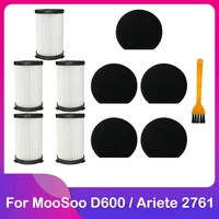 for moosoo d600 d601 conga thunderbrush 560 520 corded stick vacuum washable hepa filter sponge replacement for cleaner spare