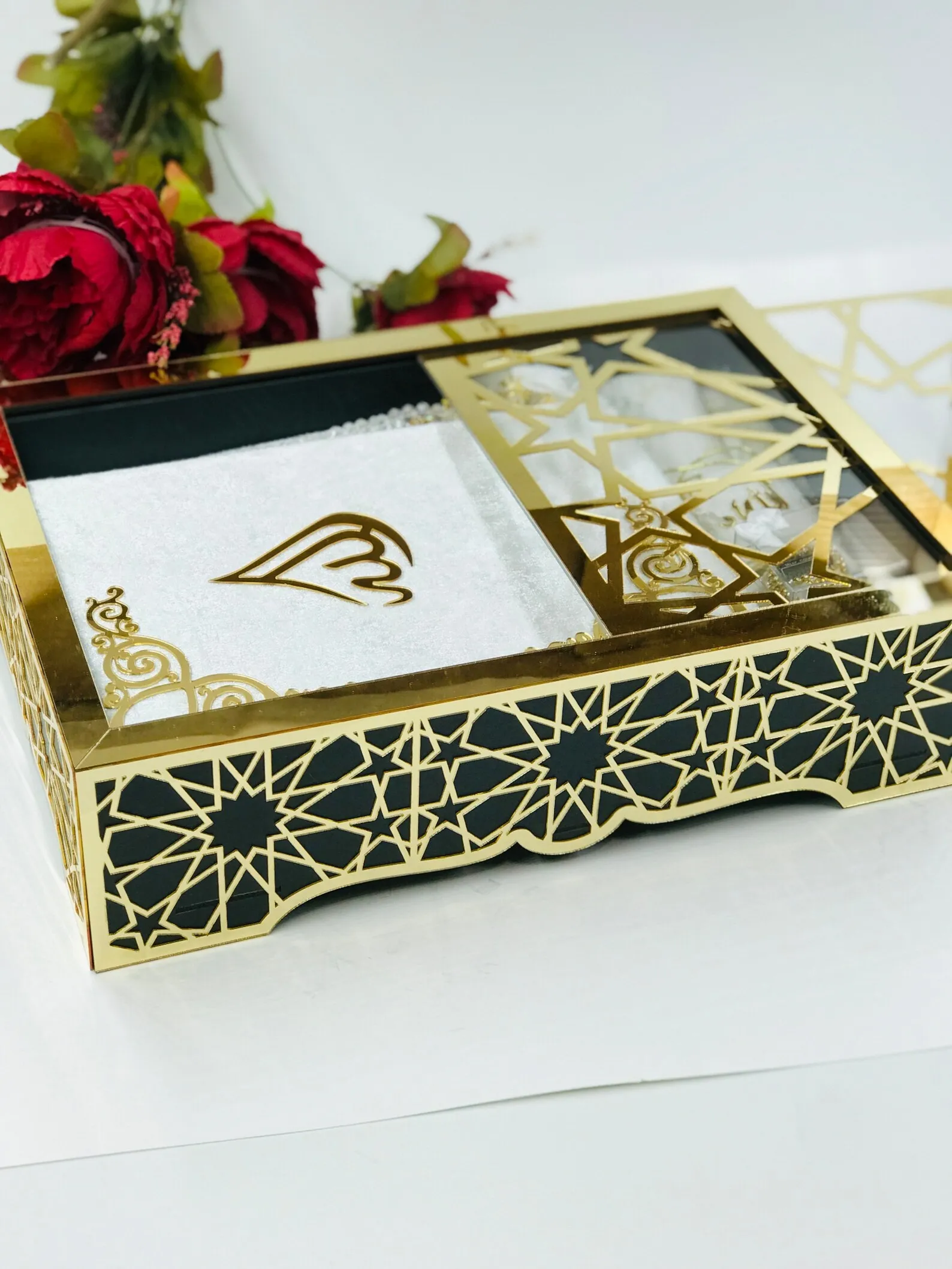 

Luxry специальный набор молитвенных коробок, женский набор, исламский подарочный набор, сувениры для Розария Корана, молитвенный подарочный набор, искусственная кожа, мусульманская Свадебная мода
