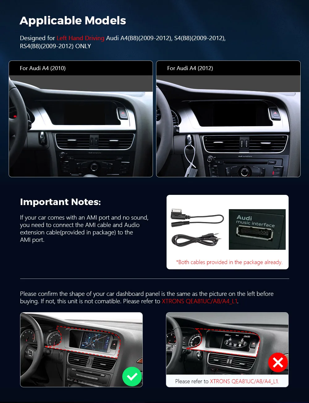 Автомобильный мультимедийный плеер XTRONS 8 дюймов Android 12 Восьмиядерный процессор 2 +