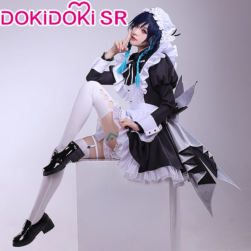 В наличии косплей-игра Venti Doujin Genshin Impact косплей-костюм DokiDoki-SR горничная форма