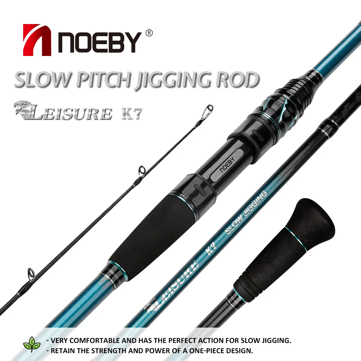Фото NOEBY K7 Удочка для джиговой ловли с медленным шагом 1,83 м 1,96 м 30-350 г Вес приманки 20 кг Спиннинговая удочка для кастинговой лодки Удочка для морской рыбалки №1