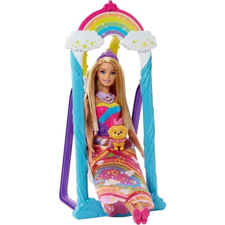 Barbie Радужная принцесса и качели Dreamtopia Barbie Ребенок
