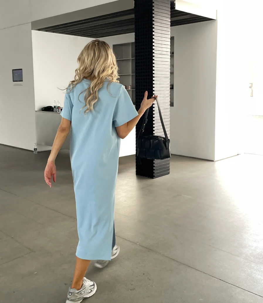 Женское длинное платье с карманами Wihte