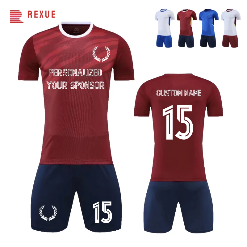 

Adult Kids Football Jerseys Sets Men Custom Camisetas De Fútbol Plus Size Soccer Uniform 2023 Ball Team Personalized Name