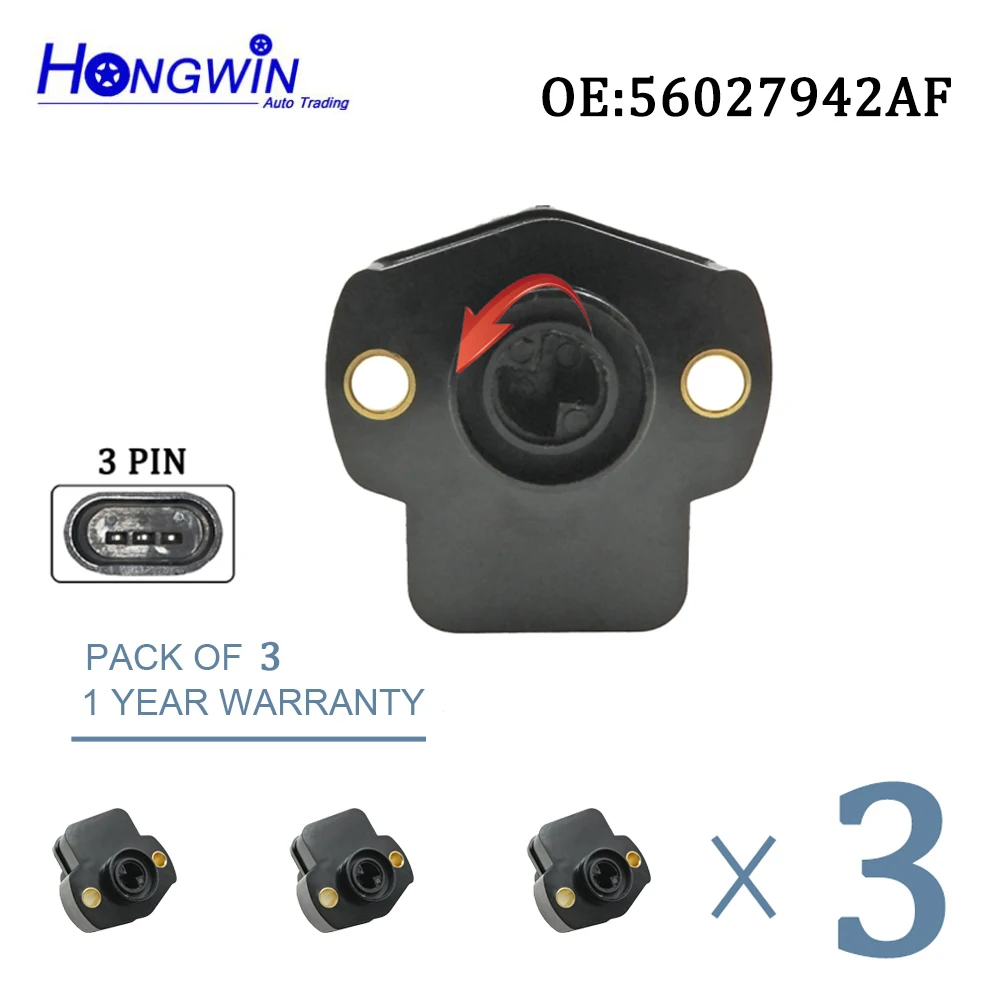 

3PCS NEW Throttle Position Sensor TPS For Jeep Grand Cherokee Dodge Durango Dakota LIBERTY WJ 3.7 4.0 56027942AF 68404428AA