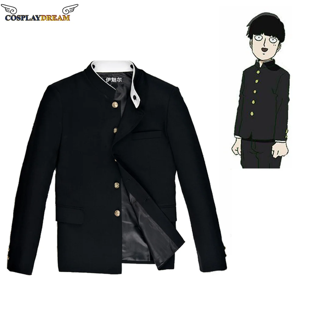 Anime Mob Psycho 100 Cosplay Costume Mobu Saiko Hyaku Kageyama Shigeo black Gakuran Suits Coat Men's JK School Uniform S-4XL