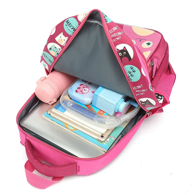SKAEFIO 1-3-6 Grade Children's School Bags For Teenage Child Girls Boy's Kids Backpacks Students Y2k Pokemon With Pack Support