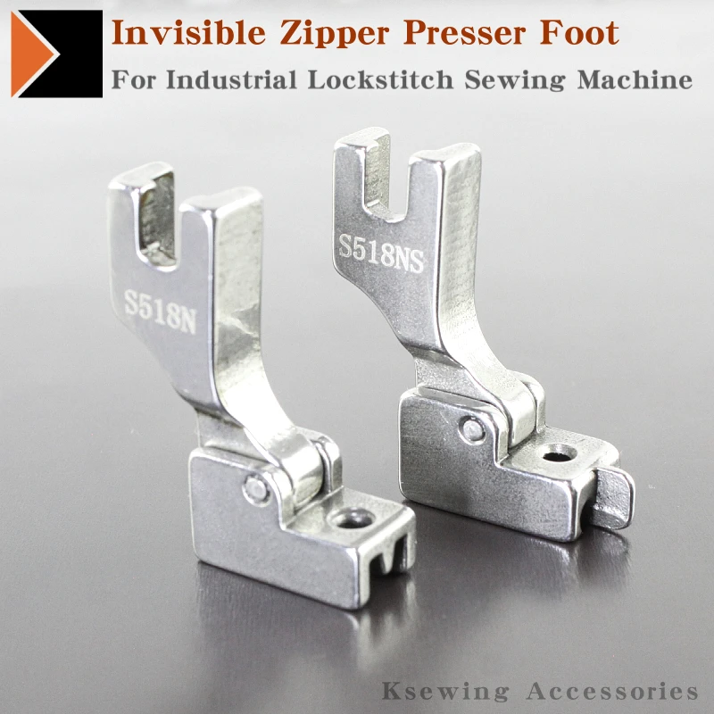 S518 S518S S518N S518NS невидимая прижимная лапка на молнии для промышленной швейной машины JUKI BROTHER Швейные аксессуары