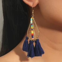 waterdrop rice bead tassel earrings for women party wedding pendant earrings fashion jewelry earrings pendientes boucle oreille