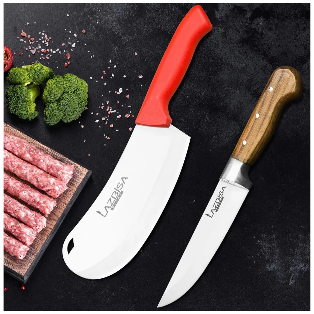 Набор кухонных ножей лук искусственная кожа нож мясной резчик хлеб овощи 2024