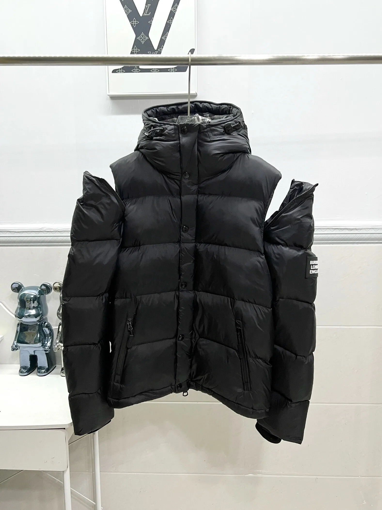 копия 1: 1 Пуховики Burberry Новая Теплая КуртКа На Осень И Зиму Модный Свободный