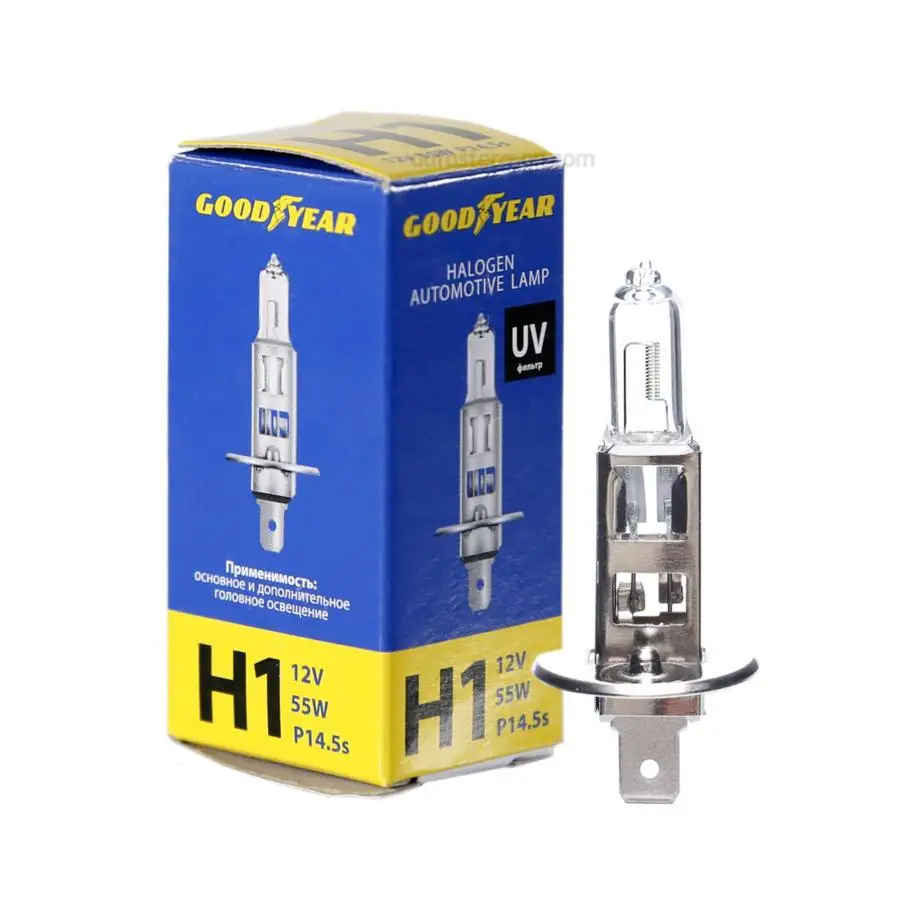 GOODYEAR GY011120 Лампа галогеновая головного света Н1 12V 55W P145s картон 1шт