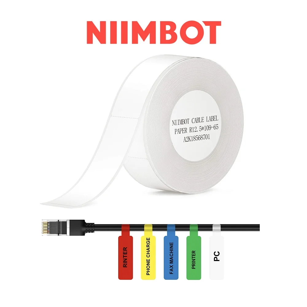 【Buy 5 get 30% off】NIIMBOT D101/D11 / D110 Label Machine Sticker cable label flag pigtail network cable paper thermal waterproof