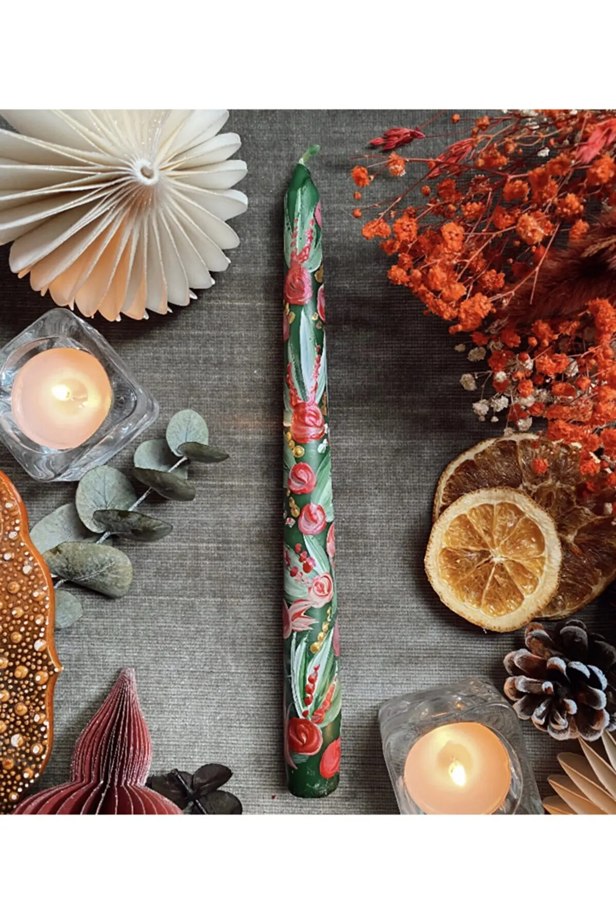 Цветной подсвечник свеча свечи из сои с дизайном, выполненным вручную, для украшения дома или офиса, романтическая, дорогая, размером 25 см, освещение.