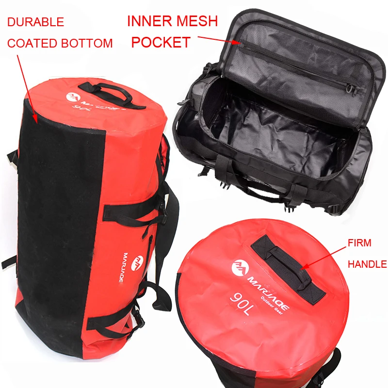 Waterproof Trekking Bag Sport Swimming Surf Beach Kayak Duffle Dry Bag 30L 60L 90L Outdoor Motorcycle Boating Ocean Sailing Bag