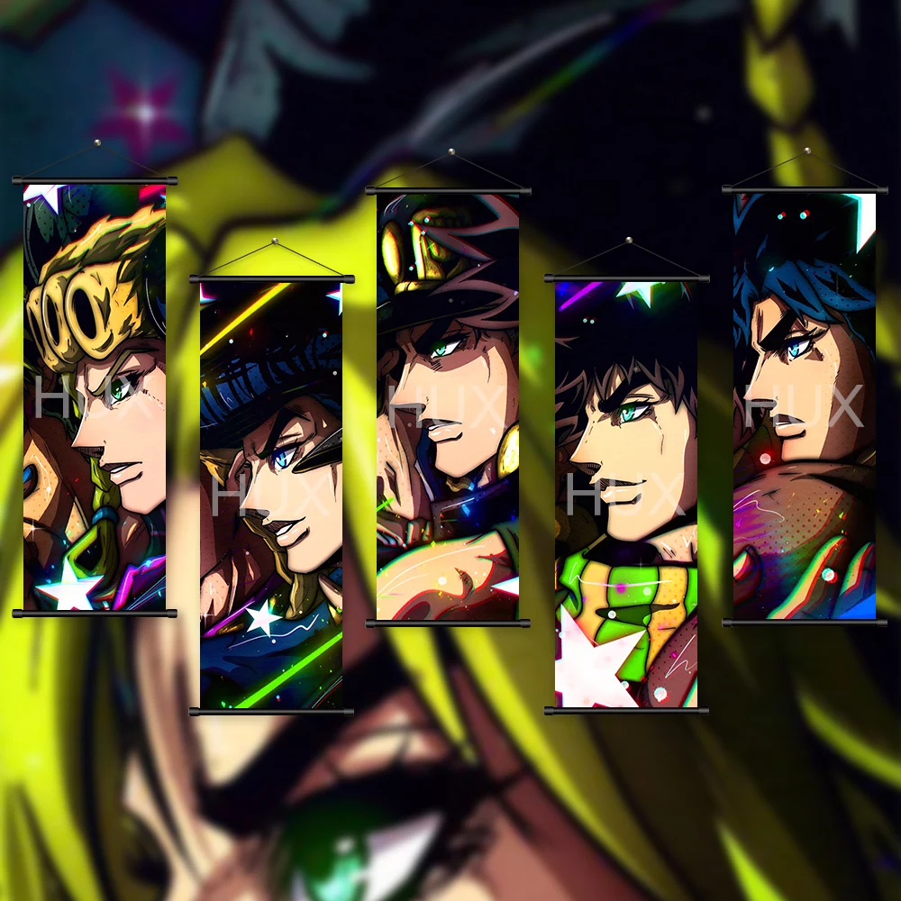 

Japanese Anime JOJO HD Canvas Prints Hanging Scroll Poster Decorative Paintings for Living Room Wall Art Background Mural Gift