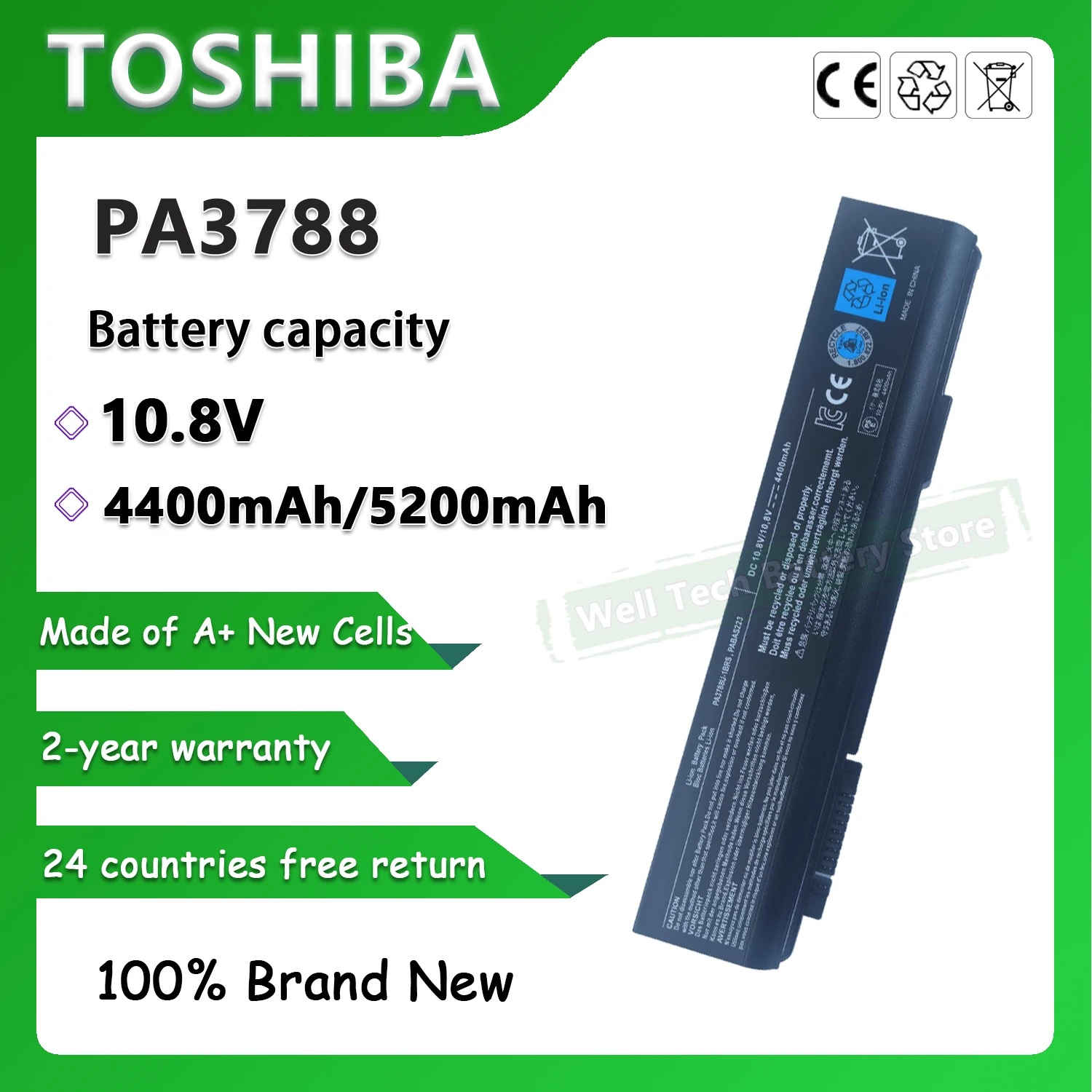 PA3788 Аккумулятор для ноутбука TOSHIBA Tecra A11 A11-001 A11-00N A11-00P A11-00Q A11-10D A11-10E A11-110 A11-113 A11-114