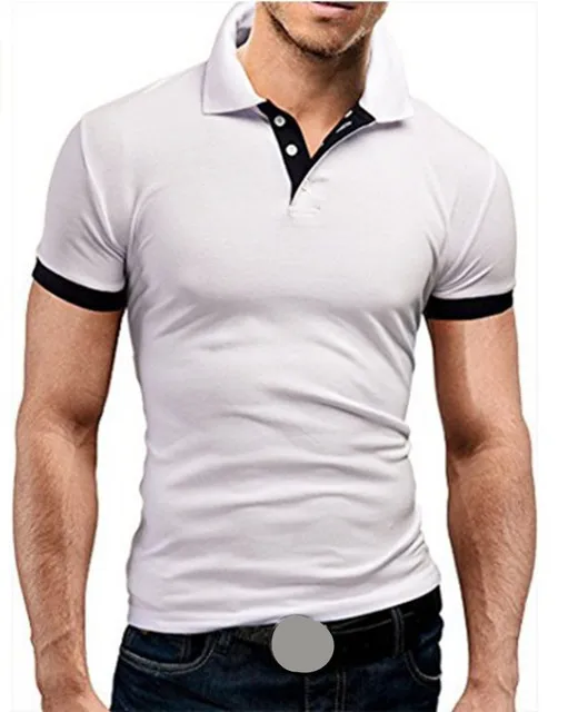 Camiseta de algodón para hombre, camisa básica informal de alta calidad con hombros caídos, cuello redondo, color blanco sólido