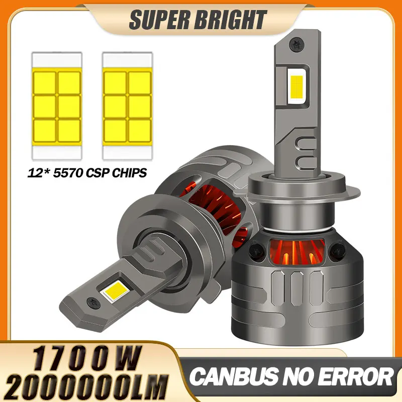 1700 Вт 2000000 LM H7 Светодиодные фары Лампа Canbus H4 H1 H11 9005 HB3 9006 HB4 H8 H9 9012 6000K Автомобильные