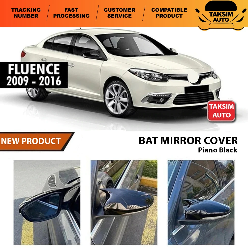 

Чехол с зеркалом летучая мышь черное пианино для Renault Fluence 2009-2016 качественный продукт Full Harmony 1 костюм 2 предмета (справа и слева)