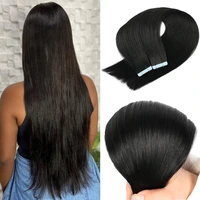 straight tape in human hair extensions black women brazilian tape in coarse yaki microlink microloop hair extensions