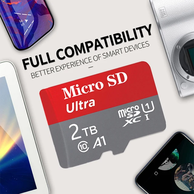 High Speed Micro SD Card 2TB 100% Real Capacity Micro SD / TF Flash Card Memory Card 1TB For Phone/Computer/Camera Free Shiping 3