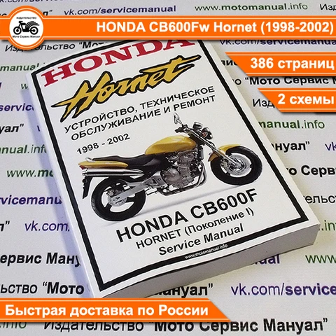 Мануал Honda CB600Fw (1998-2002) Ремонт и обслуживание