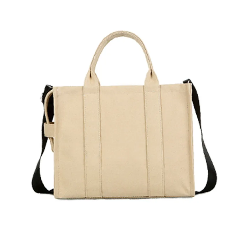 

Canvas urban niche design simple bag women's 2022 new trend Korean fashion horizontal square handbag tote bag shoulder messenger