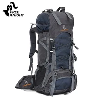 free knight 60l hiking backpack waterproof large capacity mens backpack sports travel climbing bag outdoor camping trekking bag