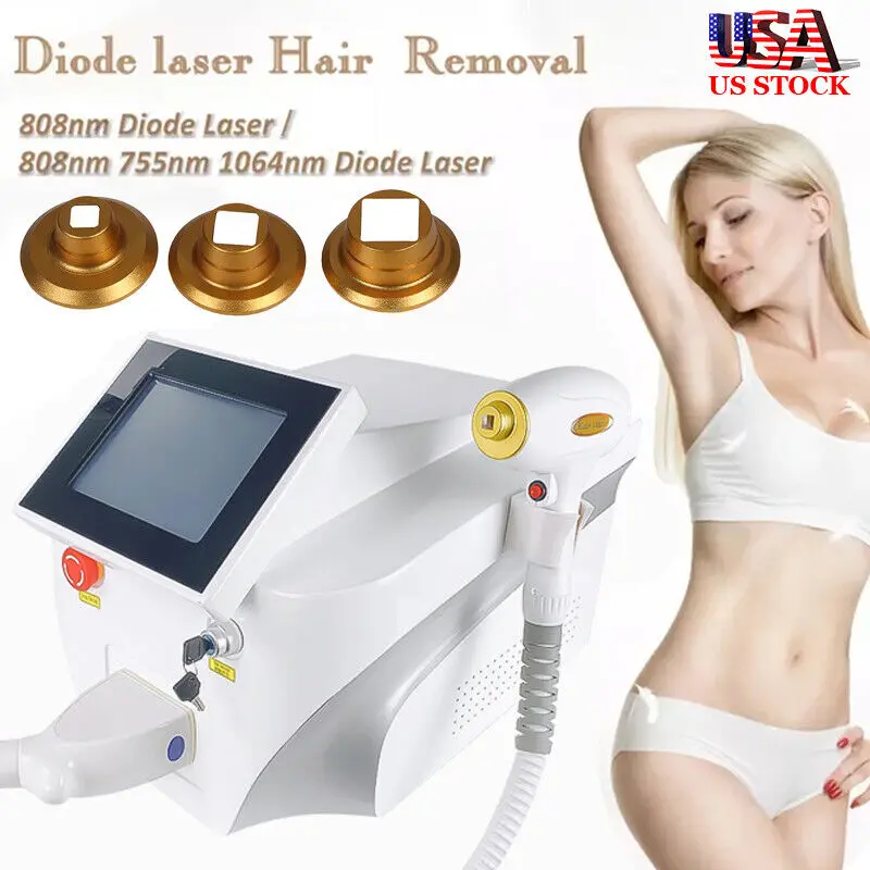 

1064/755/808nm Diode Laser Hair Removal Machine Skin Rejuvenation 3 Wavelengths Painless Body Hair Remove Beauty Devices