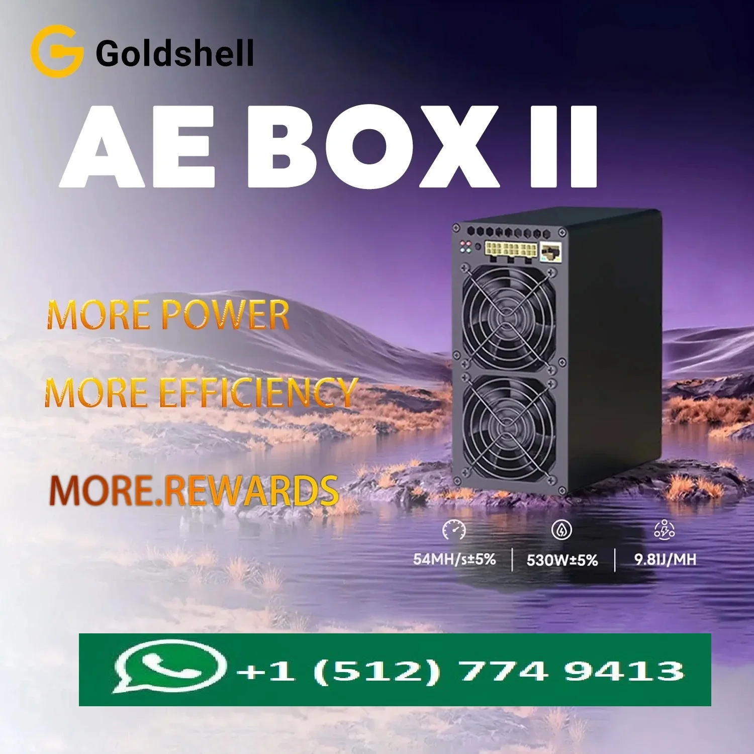 Новый Goldshell AE-BOX II 54 МГц/с 530 Вт Aleo Coin Miner Алгоритм zkSNARK Домашнее майнирование Silent AE BOX