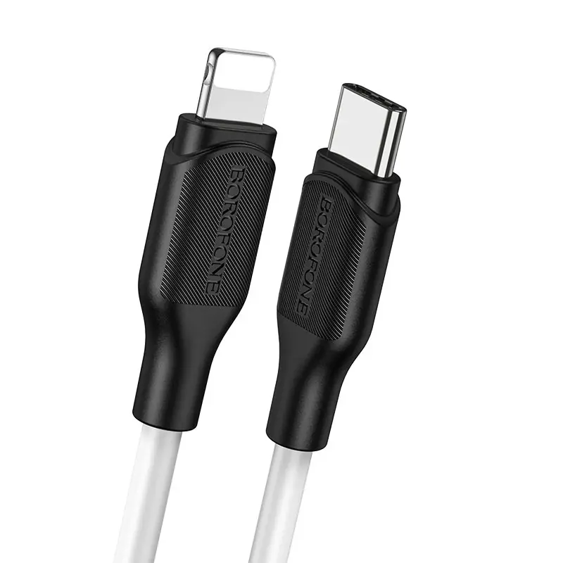 Дата-кабель 3.0A PD 20W для Apple 8-pin Type-C Borofone BX42 силикон 1м | Мобильные телефоны и