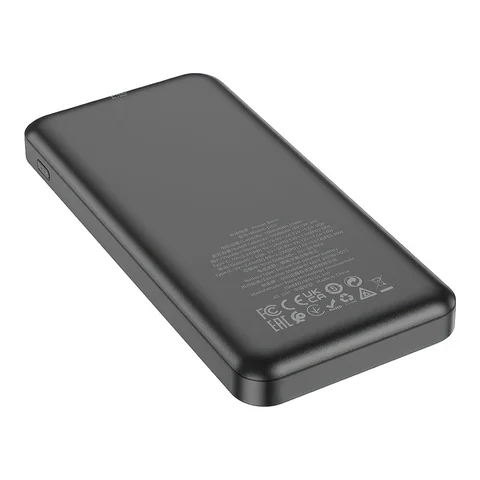 Внешний АКБ HOCO J102 Cool Figure 10000 mAh, 1xUSB, 1xUSB-C, 3А, QC 3.0, PD20W, LED, Li-Pol (черный)