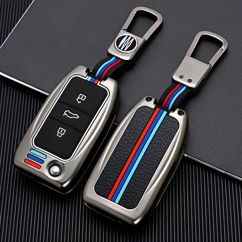 

Car Key Case Cover Shell For Roewe RX5 2017 350 360 750 W5 For MG ZS MG3 MG5 MG6 MG7 GT GS Zinc Alloy Auto Protector Accessories