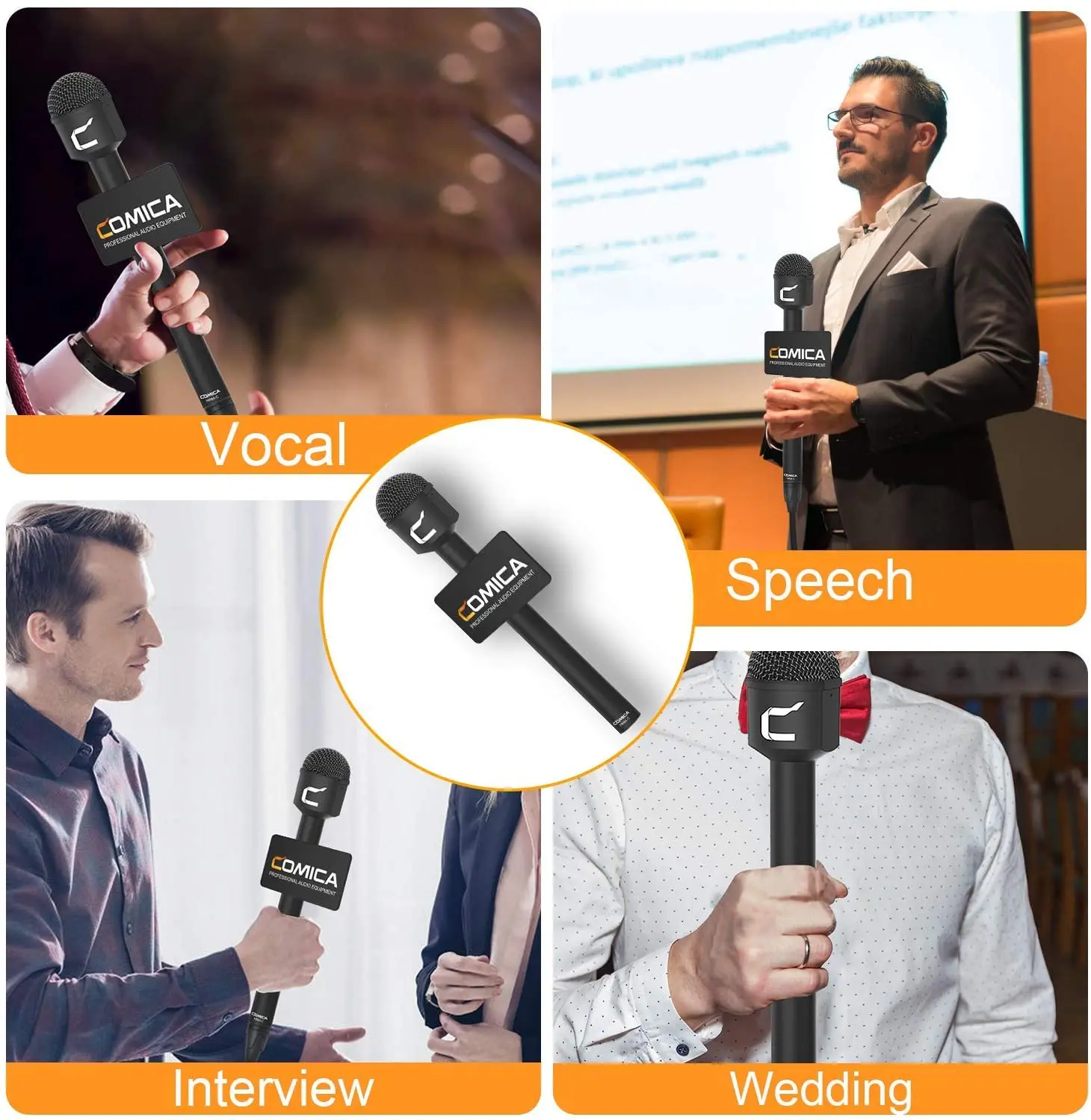 Comica HRM-C Handheld Dynamic Microphone Omnidirectional Mic With Low-Noise For Canon Nikon Sony Fuji DSLR Camera Camcorder enlarge