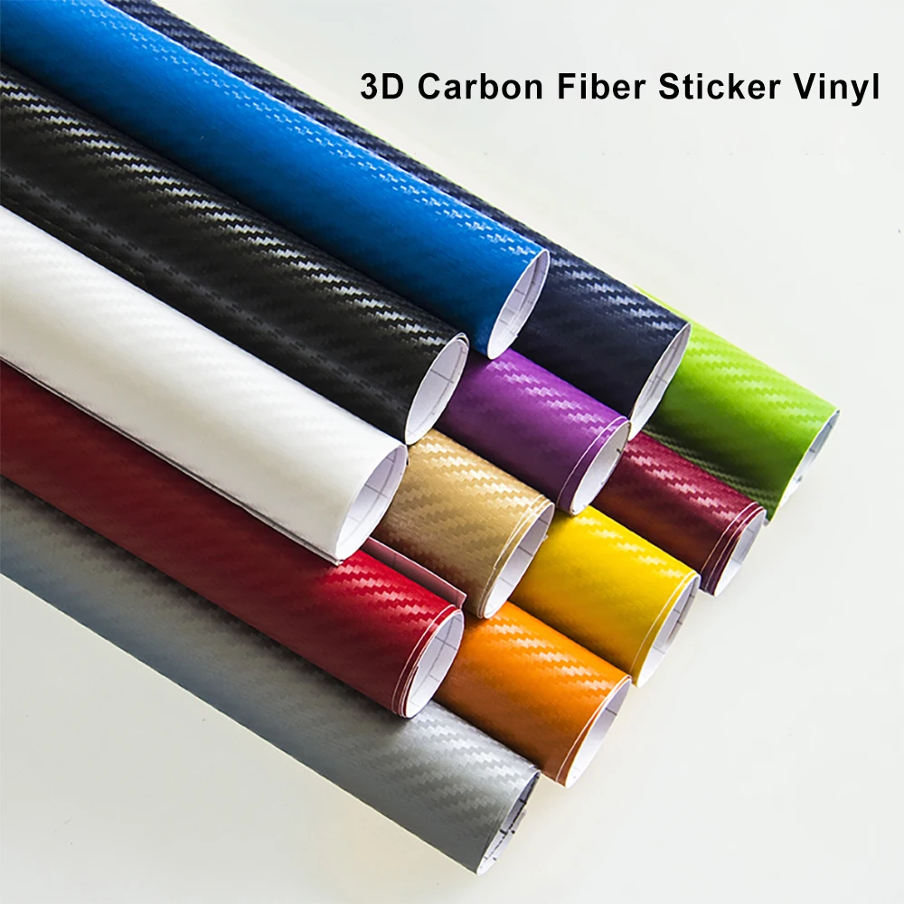 

30x127cm 3D Carbon Fiber Vinyl Car Interior Stickers and Decals Motorcycle Car Styling Accessories Refurbish Permanent Stickers