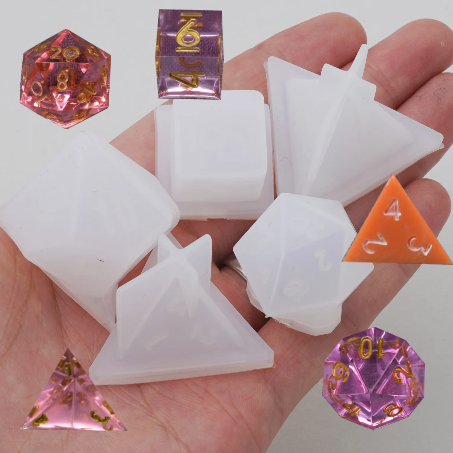 

Dice Resin Mold, Polyhedral Game Dice Molds, Multi-Faceted Dice Mold 1PC