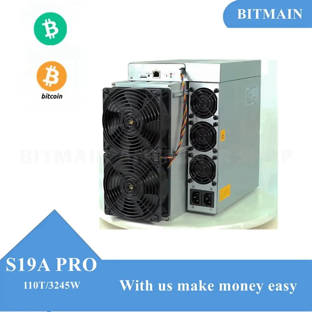 

Bitmain Antminer S19a Pro Bitcoin Asic Miner 98T 106T 3250W Power Supply Included