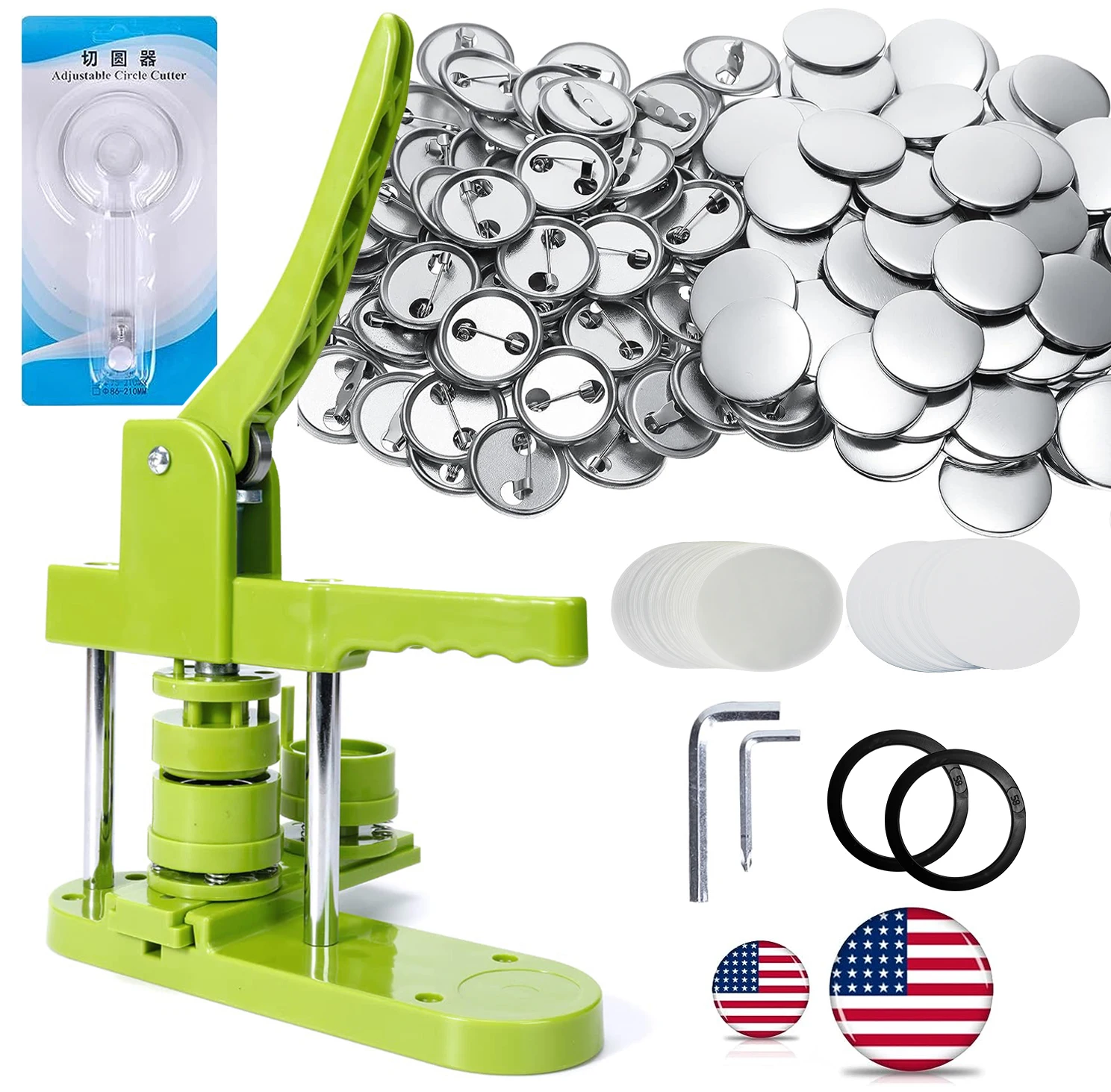 

25MM Button Badge Maker Machine, DIY Button Maker Machine for Art Handicrafts Pins Making, Badge Punch Press Machine