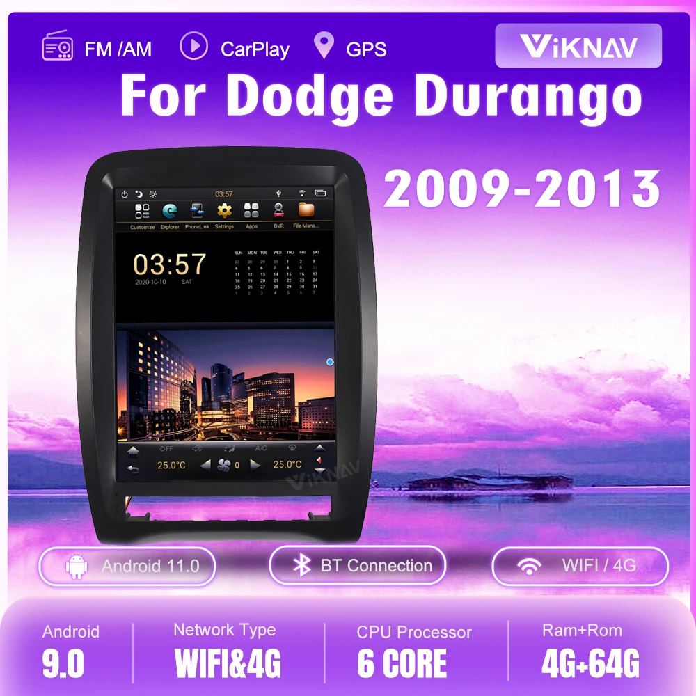 

PX6 128G Android Car Radio For Dodge Durango 2009 2010-2020 Car Multimedia Player Auto Stereo Receiver GPS Navigation Head Unit