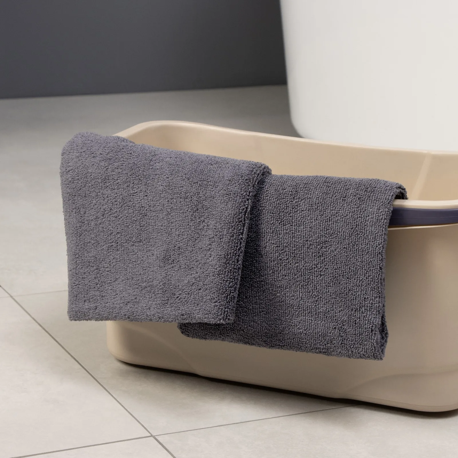 Тряпка для пола Raccoon 220 г/м 60x80 см микрофибра ультразвуковая обработка края 2 шт