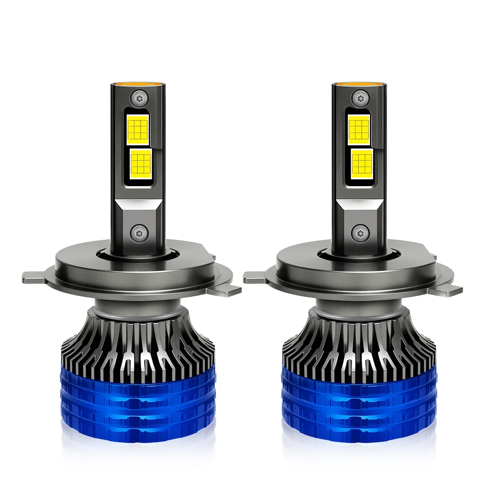 

Светодиодные Лампы Для Фар Автомобиля H4 150 Вт, 20000 Лм, 6000K, Белый Свет, Двойная Медная Трубка, Турбо-вентилятор