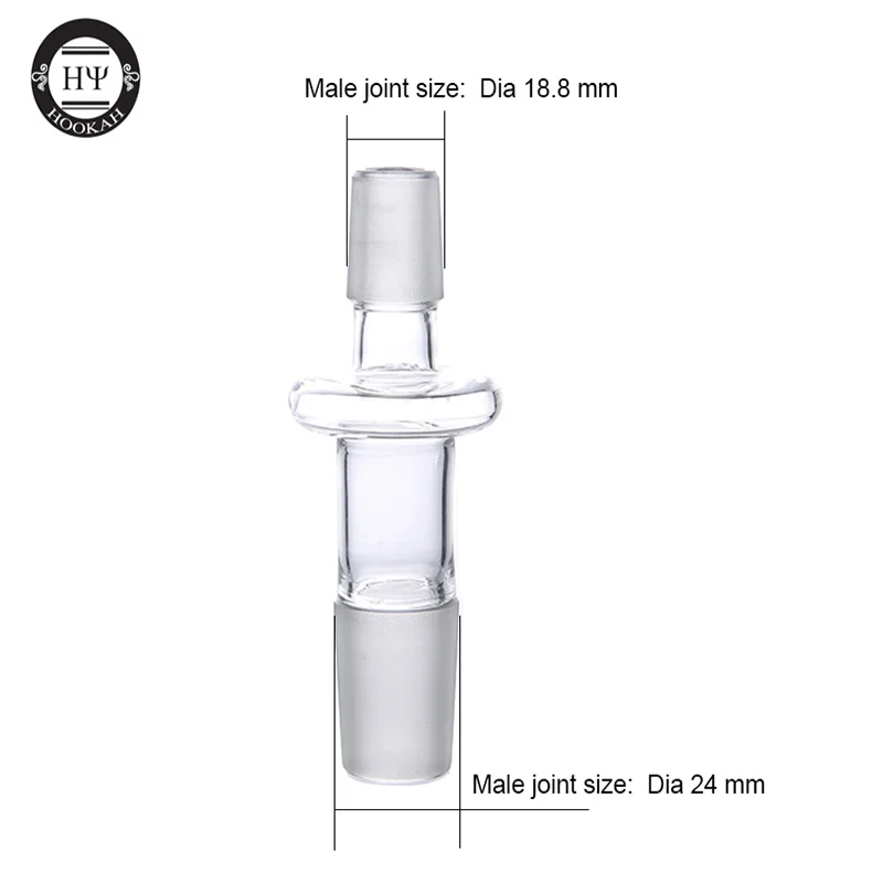 

Glass Shisha Adapter 24mm Dia to 18.8mm Male Connector Hookah Connection Regular Bowl Joint Narguile Head Fit Nargile