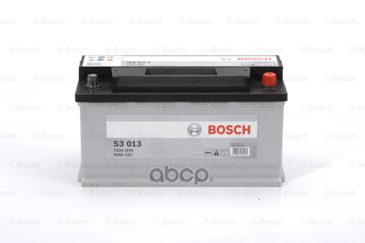 Аккумулятор Bosch S3 12V 90Ah 720A Etn 0(R+) B13 353X175x190mm 20.78Kg Bosch арт. 0092S30130