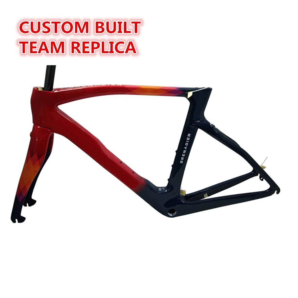 

T1100 1K F12 F14 Disk Road Carbon Frames Custom Color OEM Disc Brake Frameset with Talon Handlebar Ship By XDB UPS DPD For EU