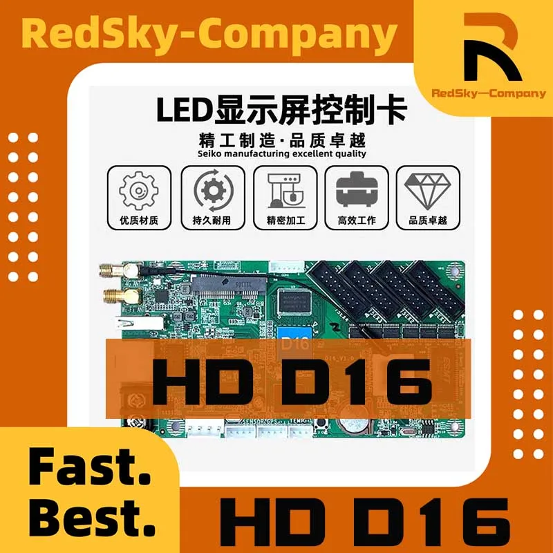 Цифровая LED-панель HD-D16: Асинхронная полноцветная LED-карта управления дисплеем с USB и Wi-Fi, совместимая с RGB LED модулями HUB75 (art.: 3920dbb77e248) - 3920dbb77e248